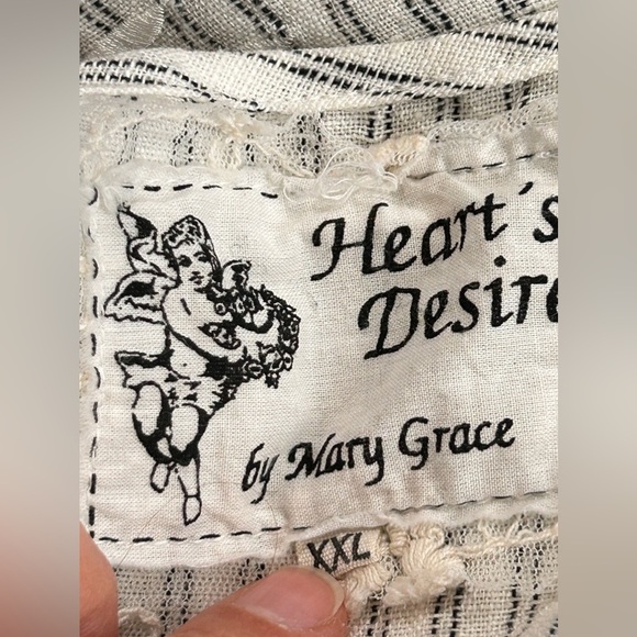 Hearts Desire Mary Grace Women's M Cream Taupe Striped Tunic 100% Linen Top, XXL - Picture 7 of 12